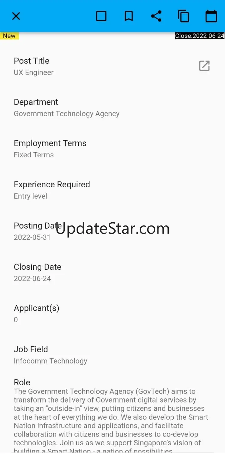 Singapore Gov Job 6.0.0