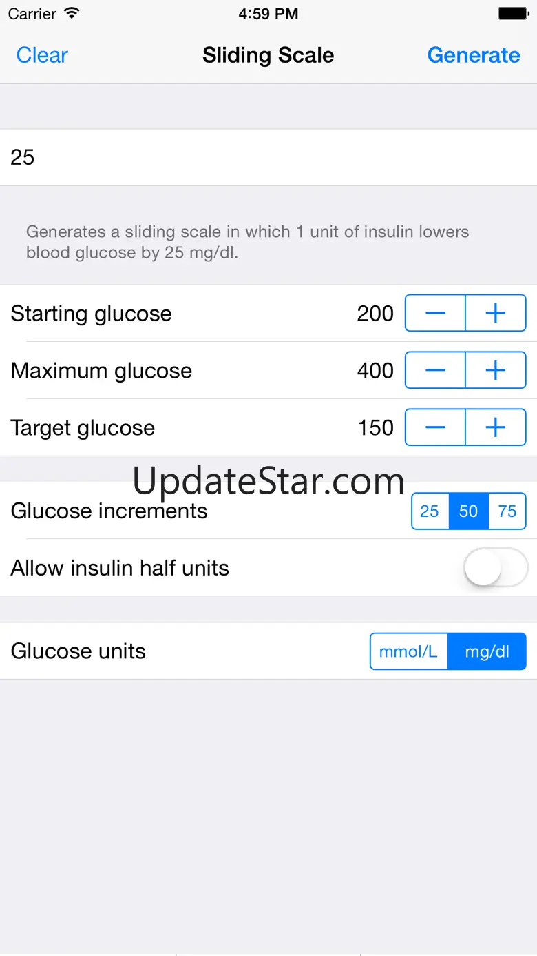 Sliding Scale - for doctors and nurses prescribing insulin 2.0.1