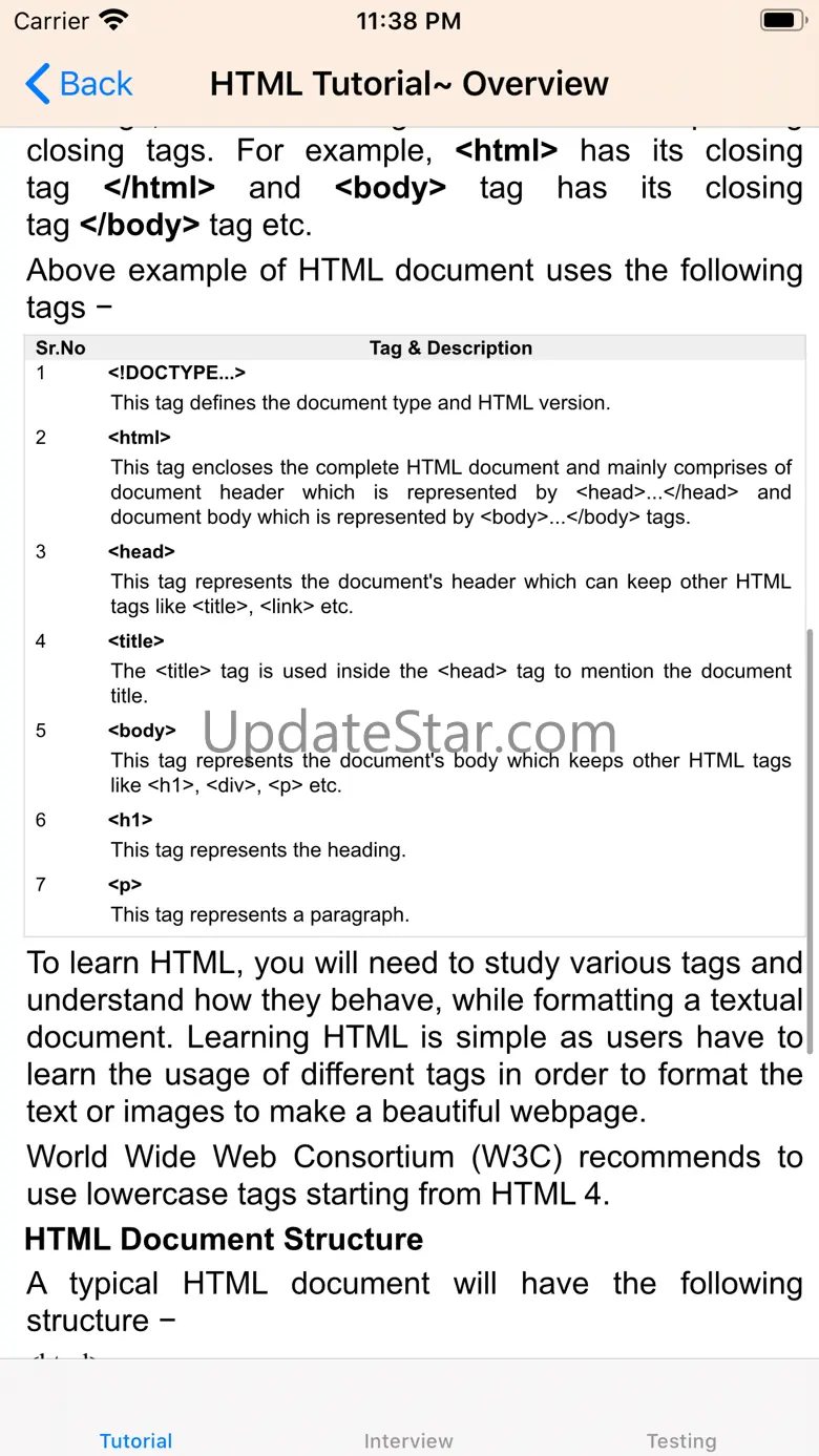 Tutorial for HTML 16.2