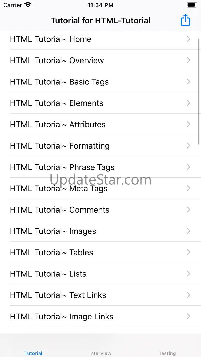 Tutorial for HTML 16.2