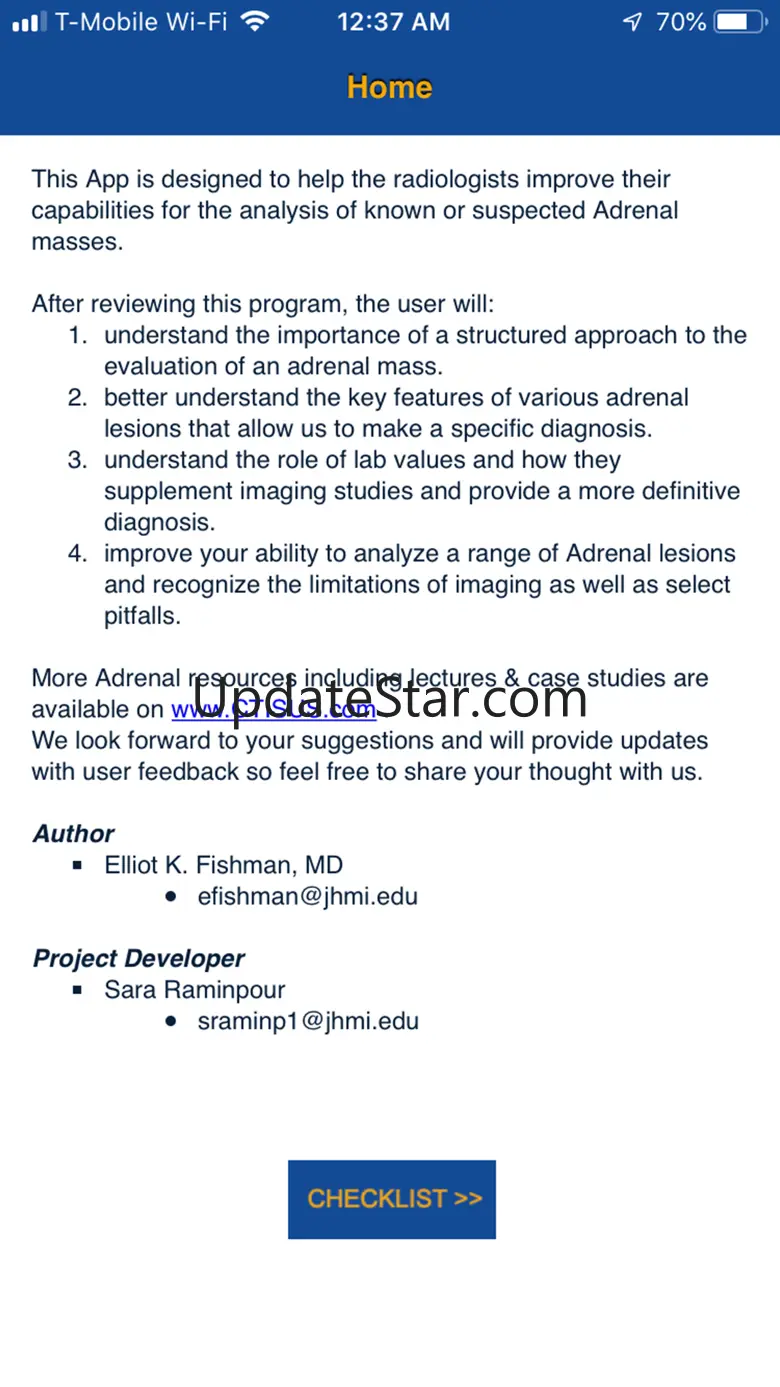 CTisus Adrenal Mass Checklist 2.0