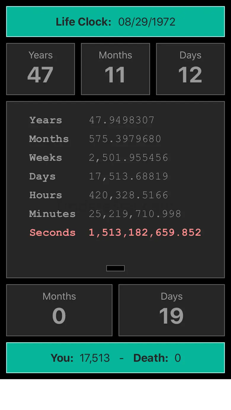 Life Clock by SDK 4.10
