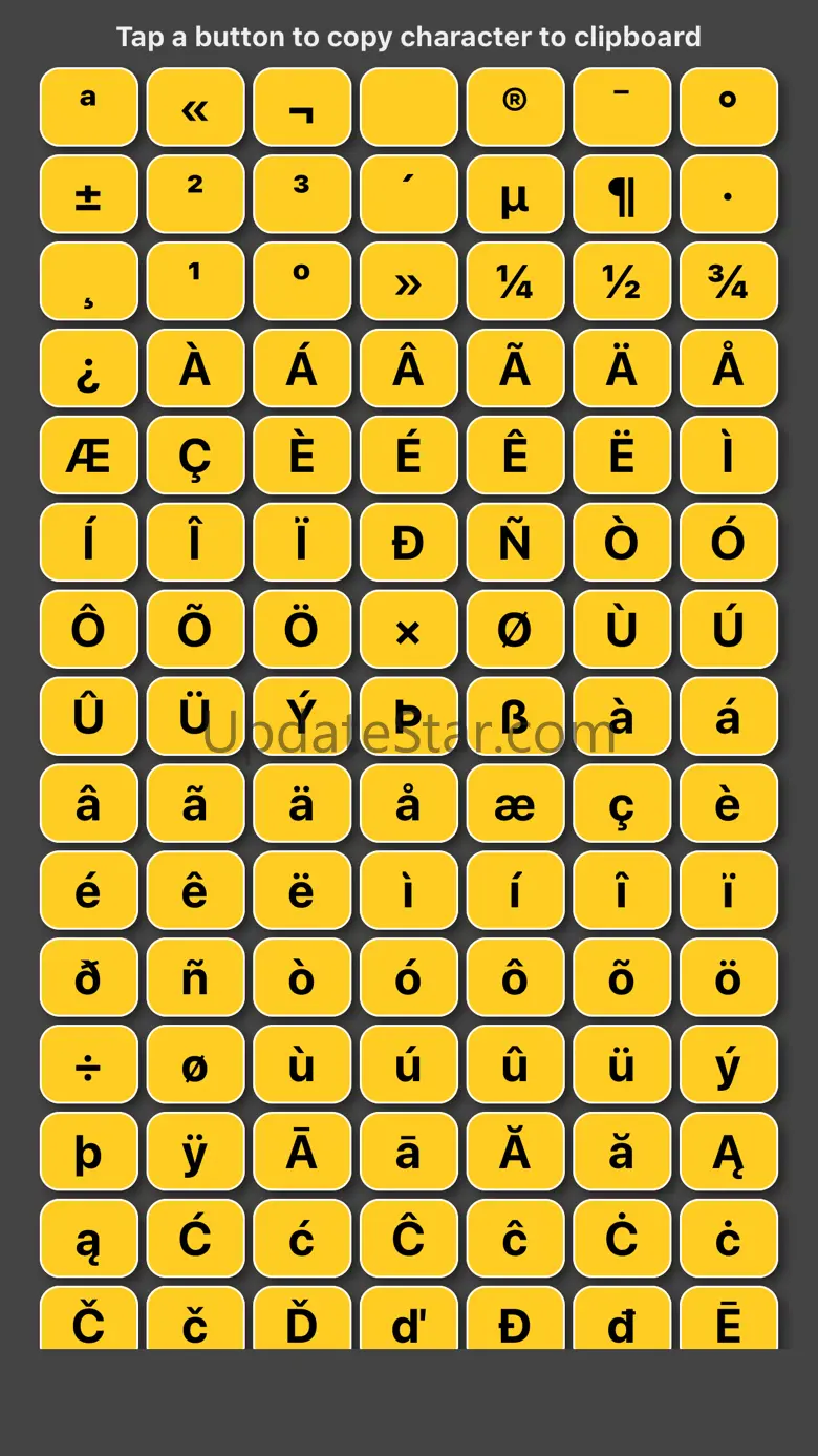 Keyboard Symbols / Characters 1.0