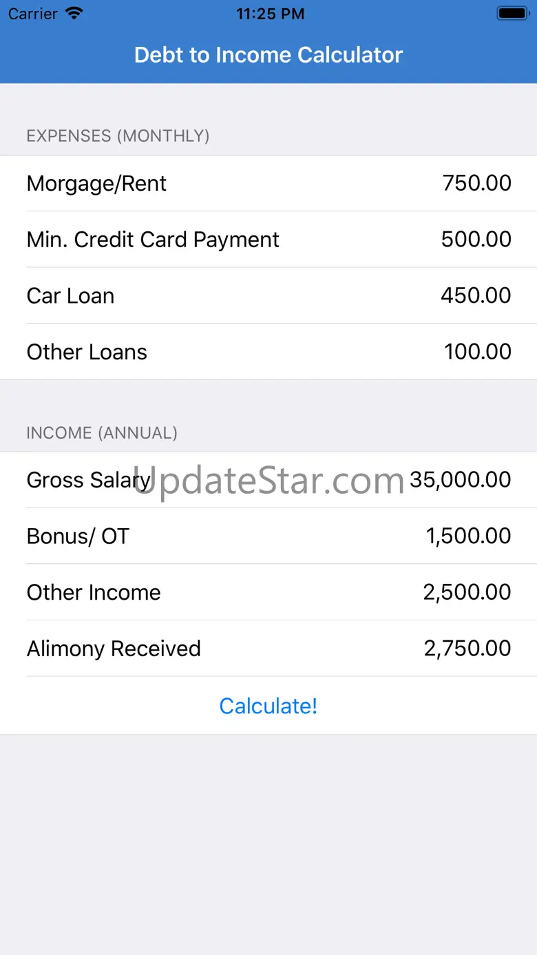 Debt To Income Calculator 1.2