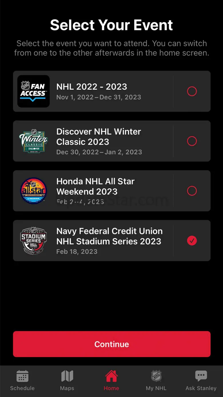 NHL Fan Access™ 4.3.5