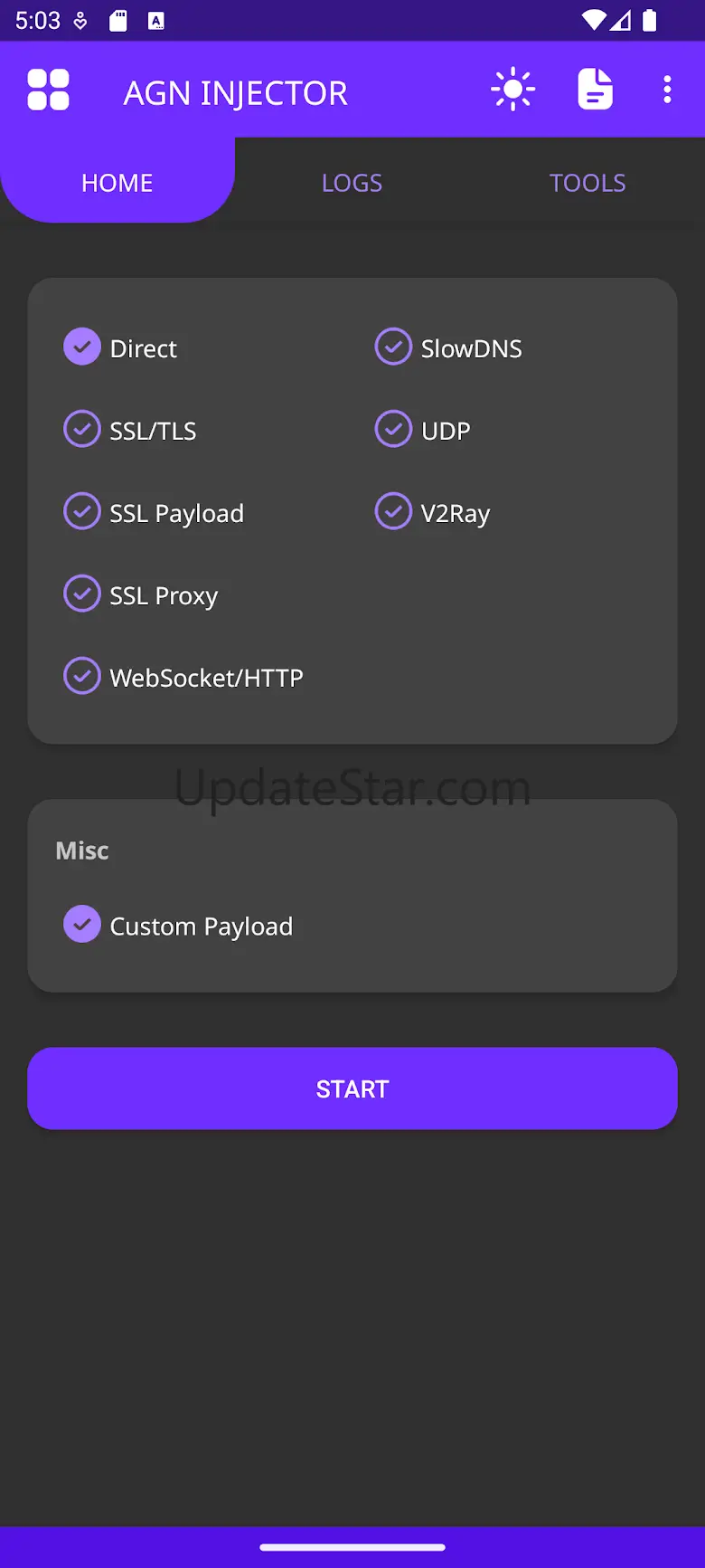 AGN INJECTOR (SSH/DNS/UDP) VPN 1.4.1
