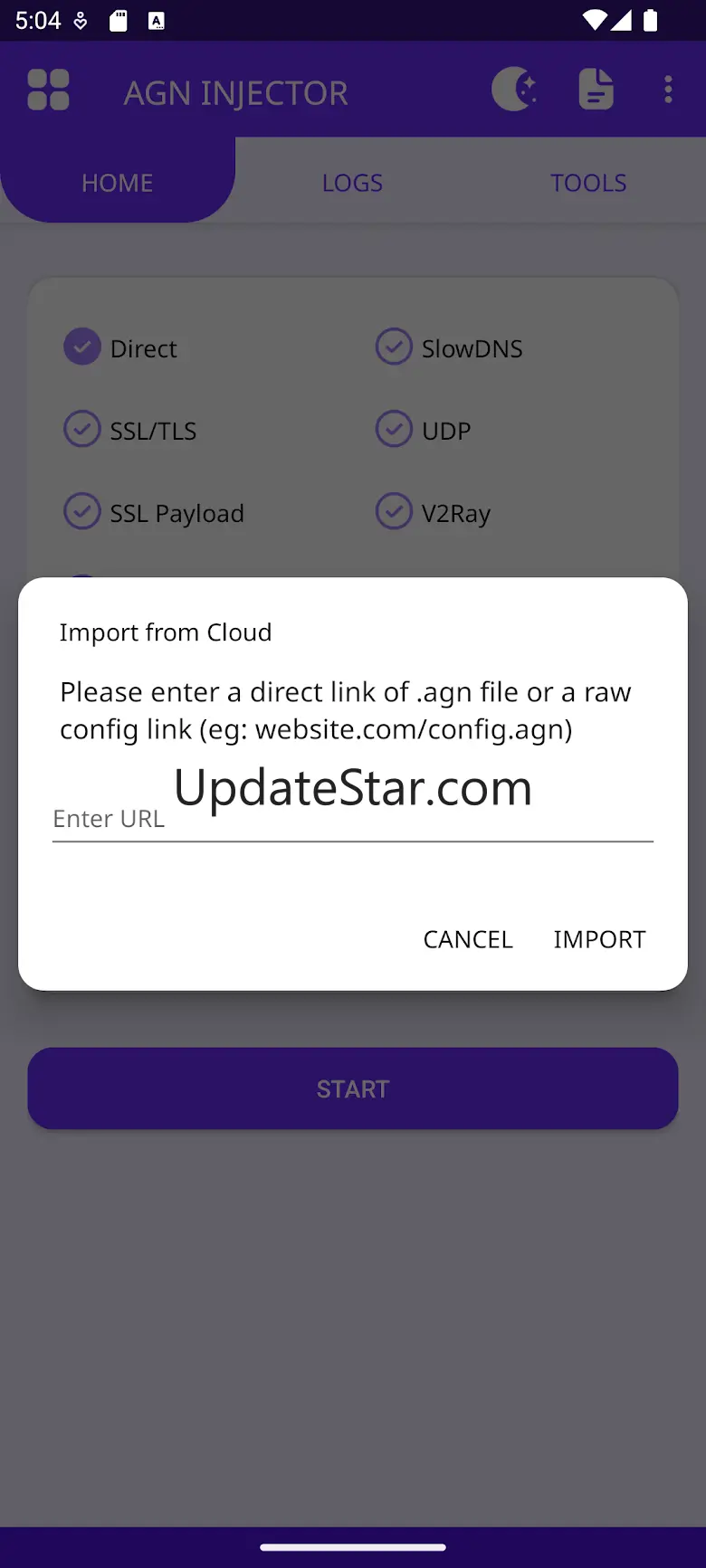 AGN INJECTOR (SSH/DNS/UDP) VPN 1.4.1