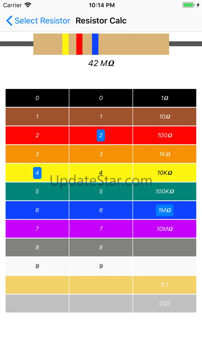 Resistor color code calc 1.3.3