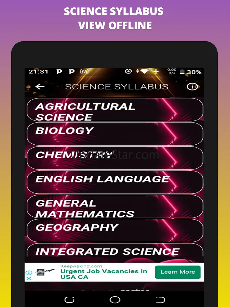 Wassce Syllabus 2021-2025 2.0