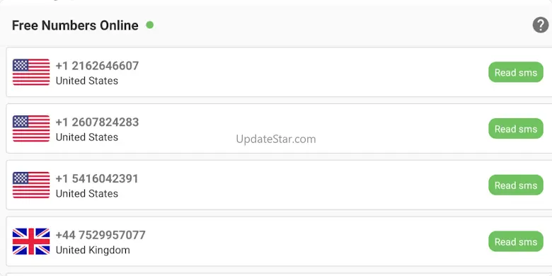 Temporary Numbers - Receive SM 1.0