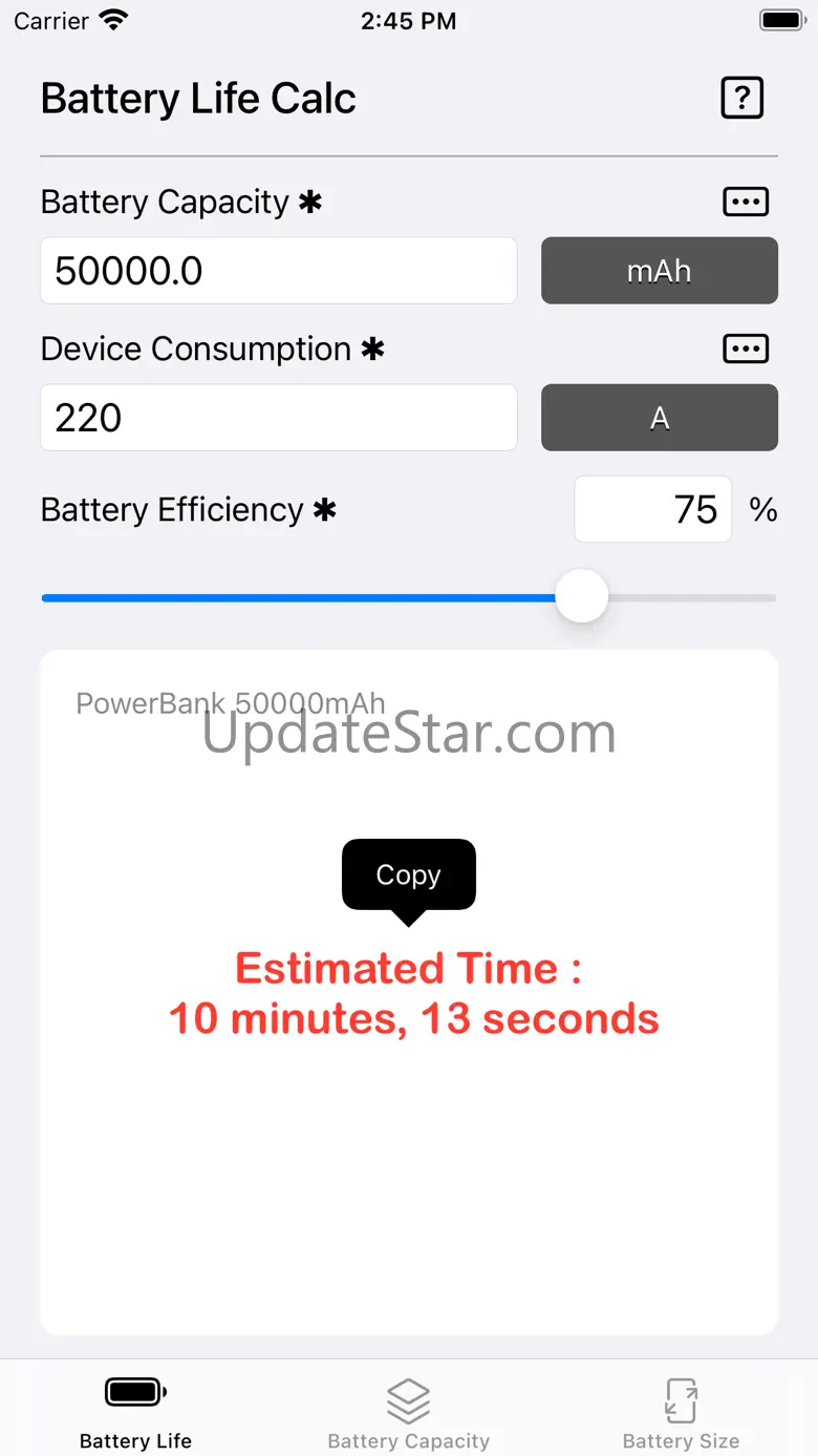Battery Calculator 1.2