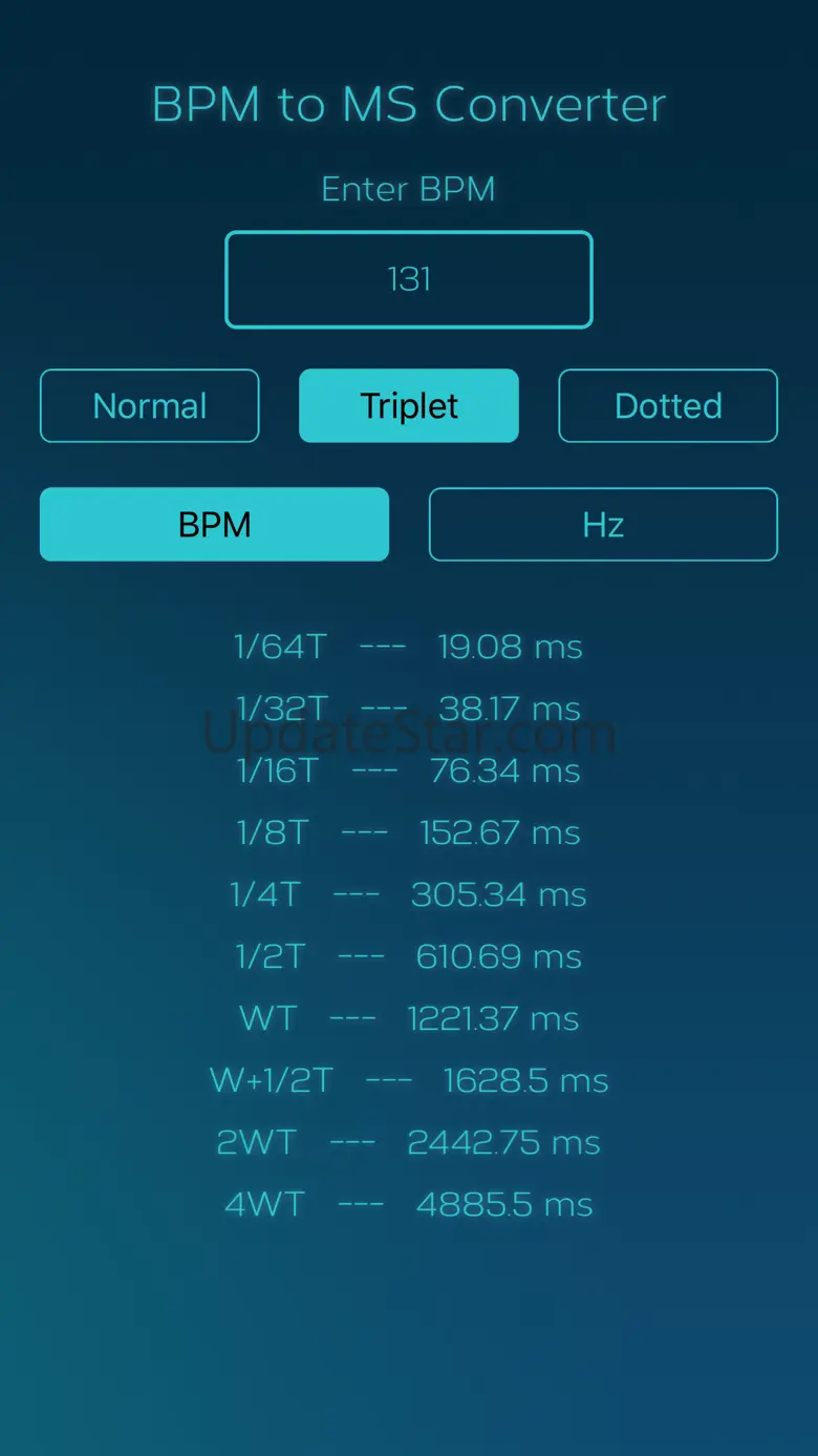 BPM to MS Converter 1.3