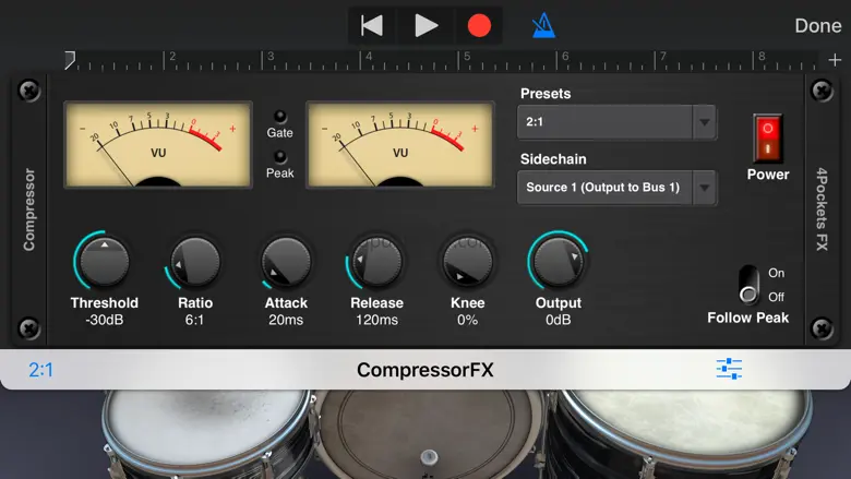 Audio Compressor AUv3 Plugin 1.09
