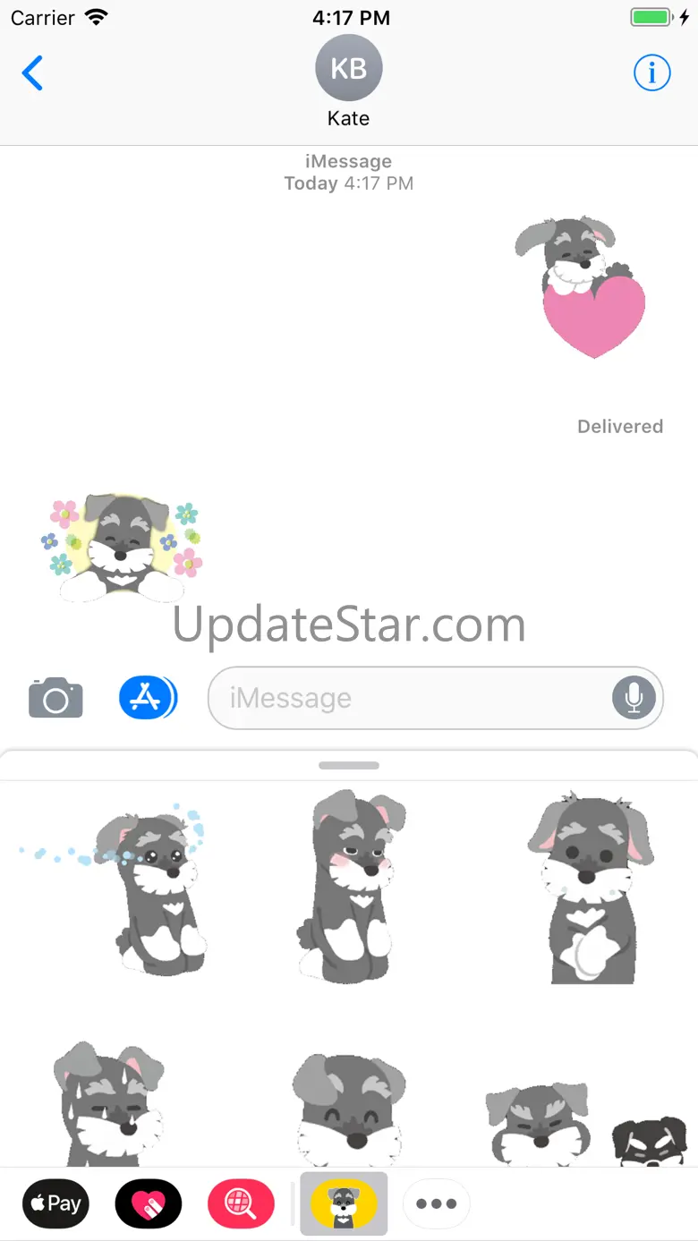 Poodle Puppy Animated Stickers 1.0