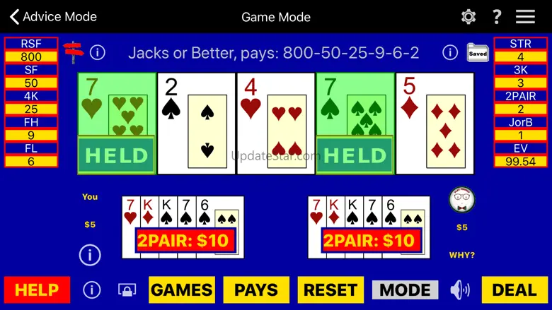 Play Perfect Video Poker Lite 1.156
