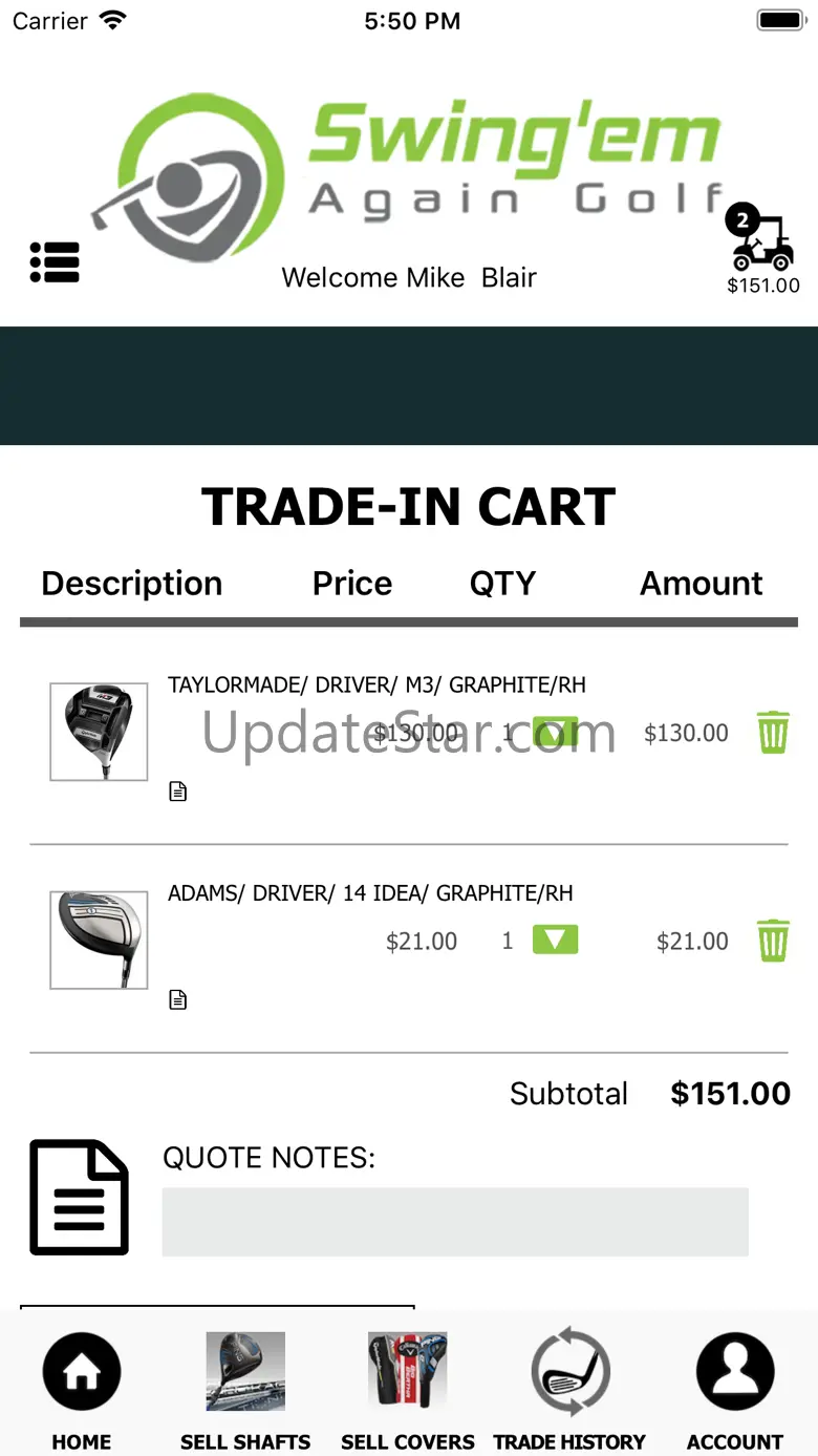 Swing'em Again Golf Sell Clubs 1.3