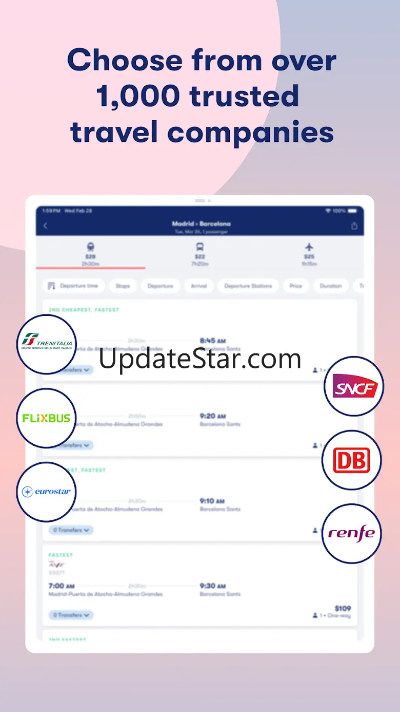 Omio: Train and bus travel app 9.49.0