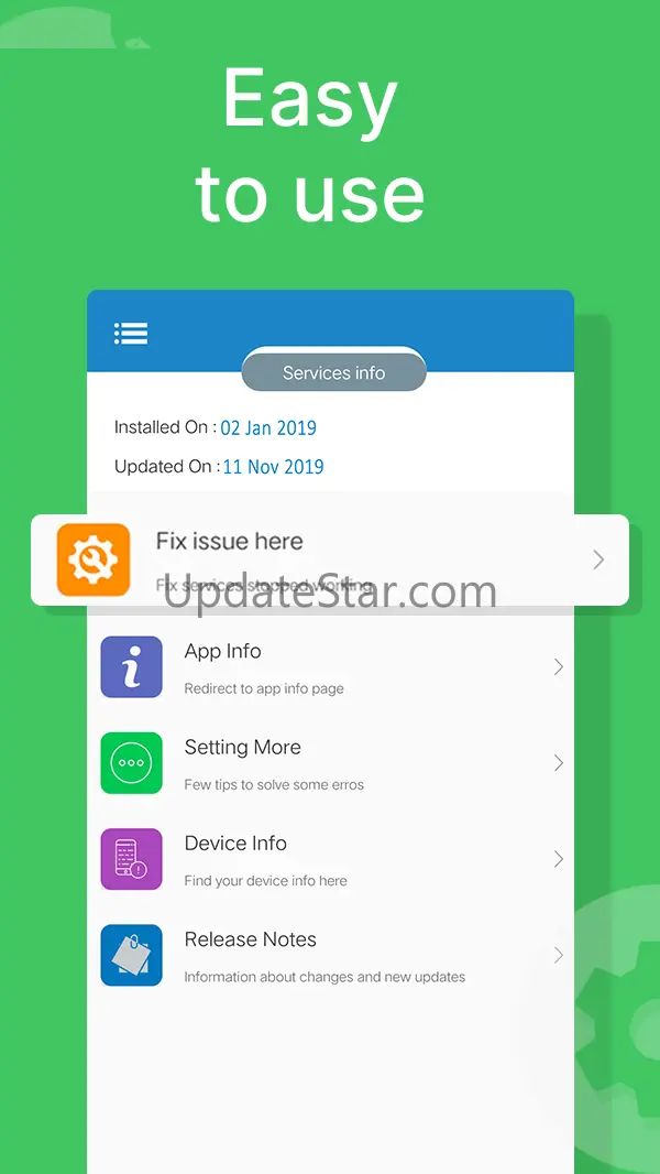 Update Fix Info (Services) 1.18