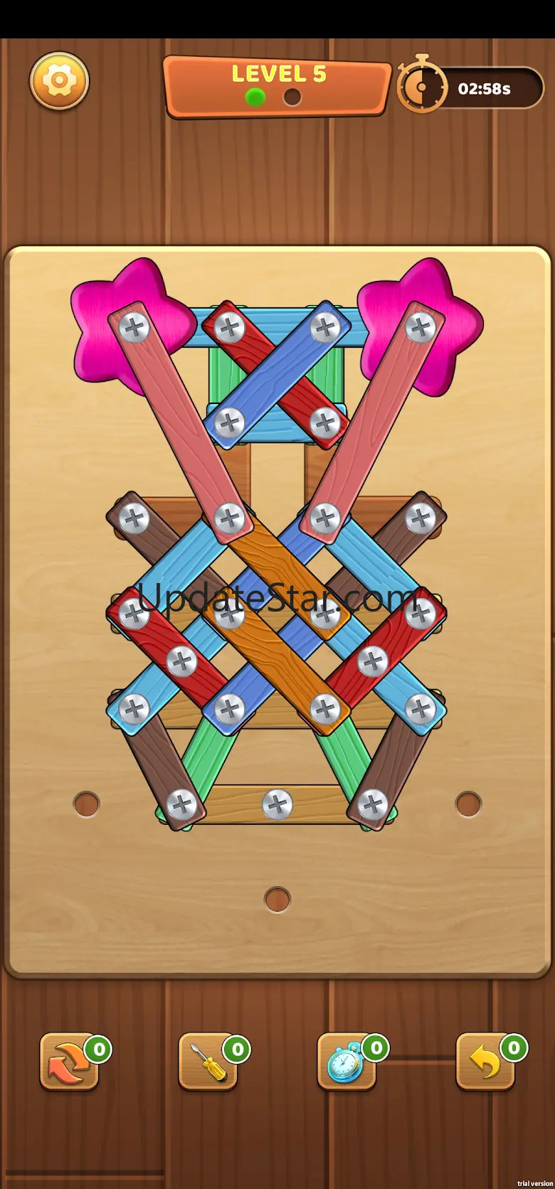 Wood Nuts & Bolts Screw Puzzle 4.2