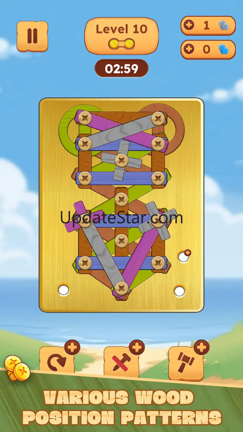 Wood Puzzle: Nuts & Bolts 1.0.9