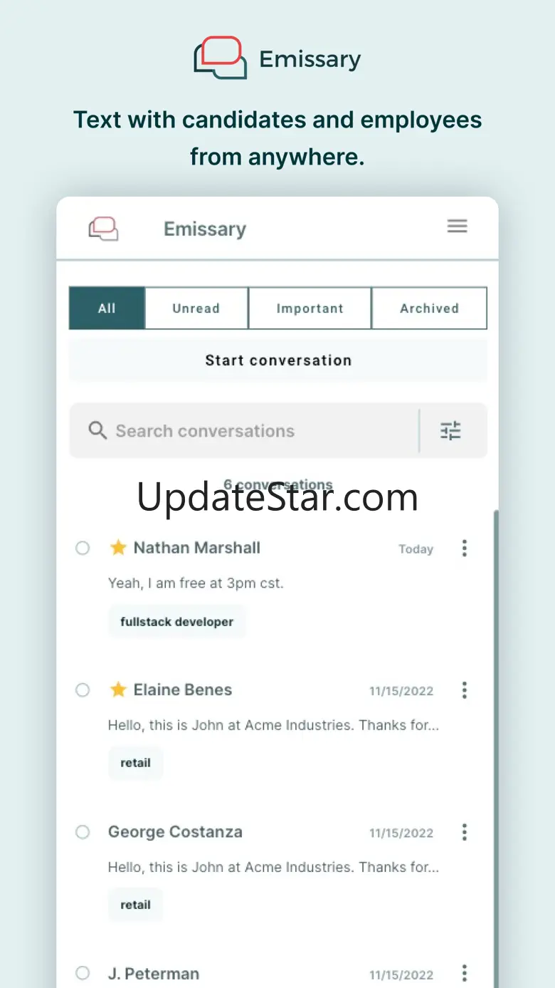 Emissary Text Recruiting 2.3.4