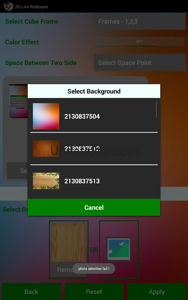 3D Photo Cube Live Wallpaper 7.6