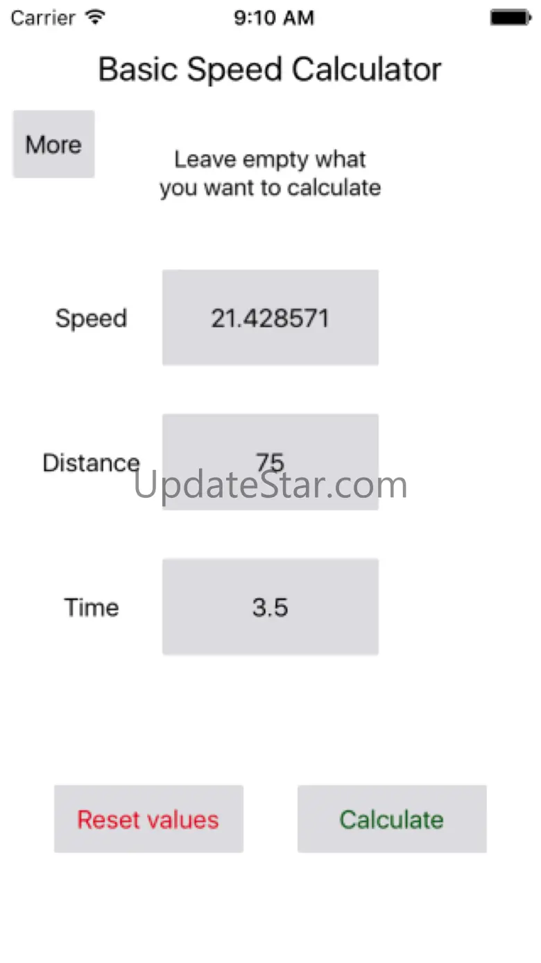 Basic Speed Calculator 1.0