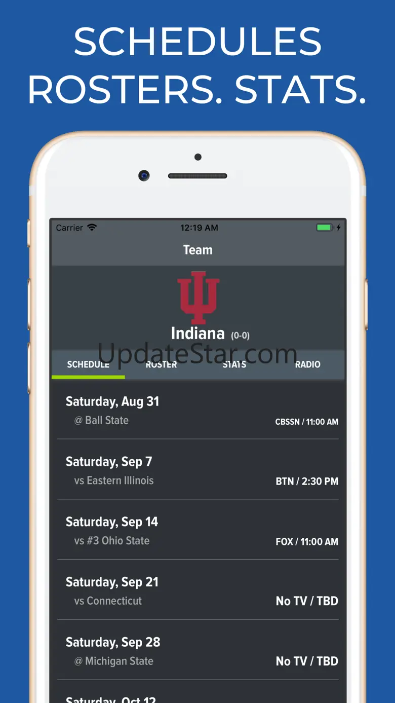 Indiana Football Schedules 5.2.0