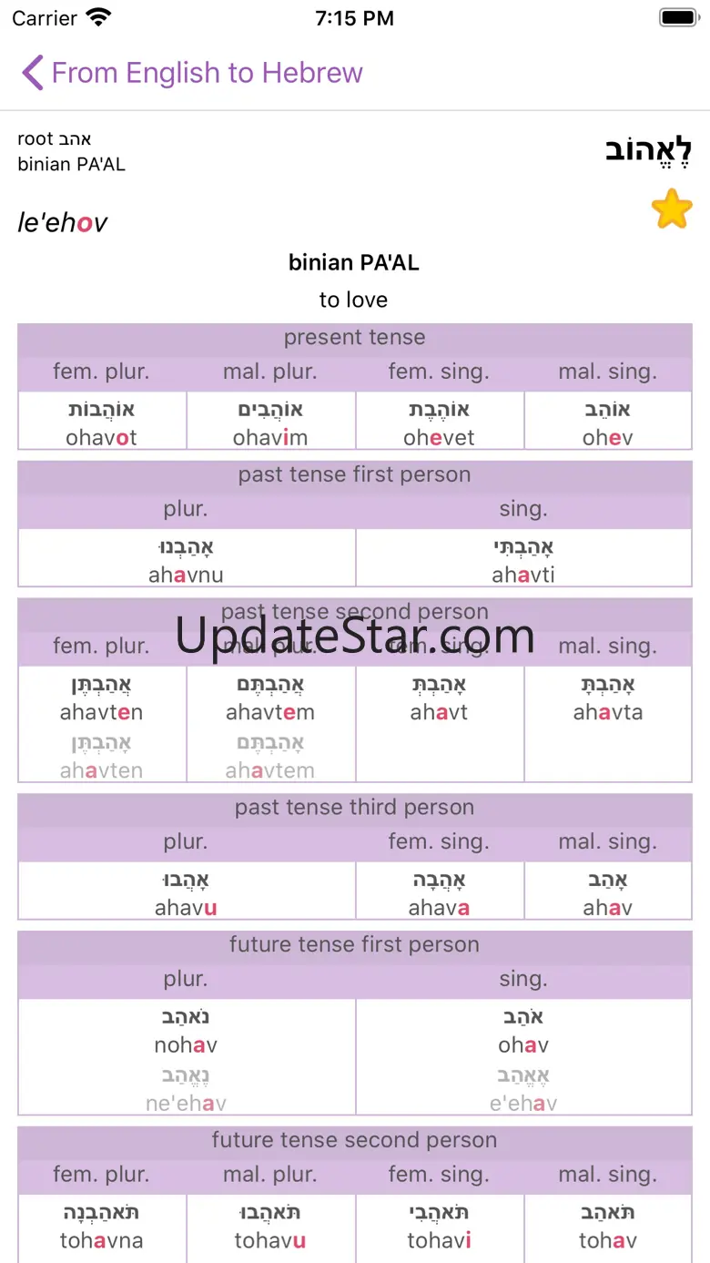 All Hebrew Verbs 1.1