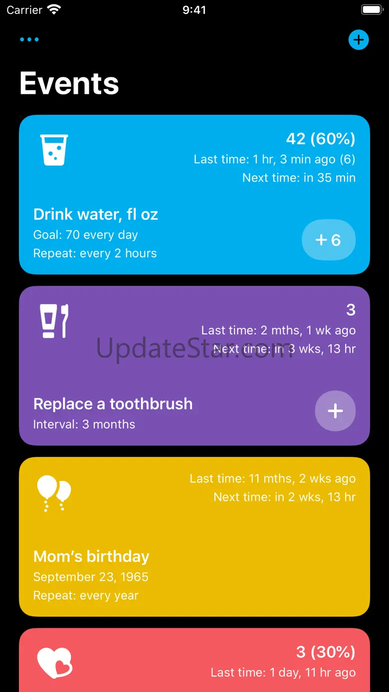 Events - Habit Tracker 1.3