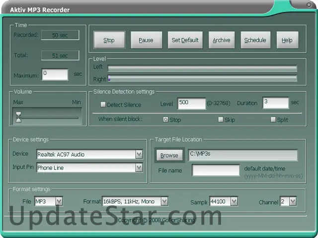 Aktiv MP3 Recorder 5.0