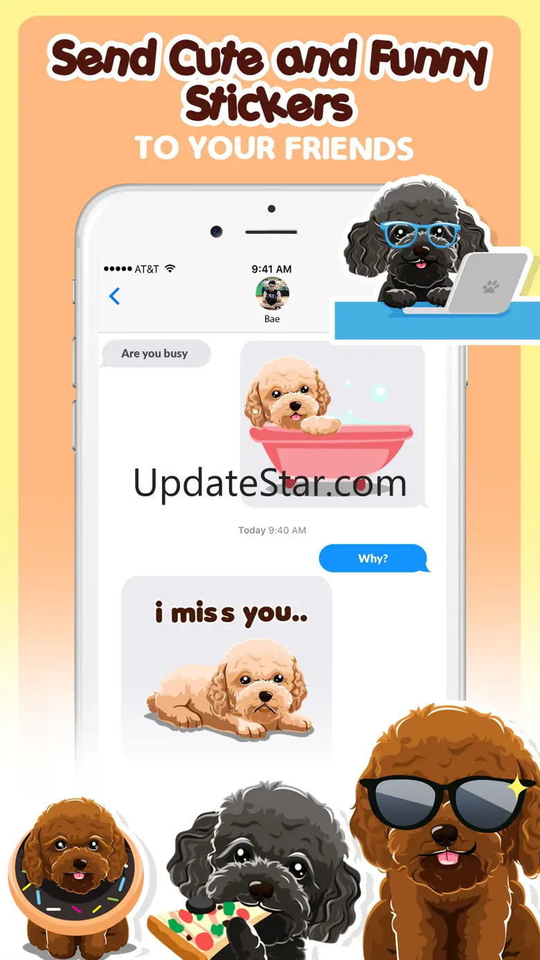 Toy Poodle Dog Emojis Stickers 1.0