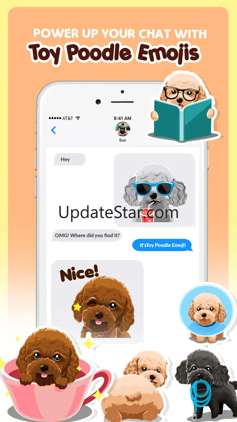 Toy Poodle Dog Emojis Stickers 1.0