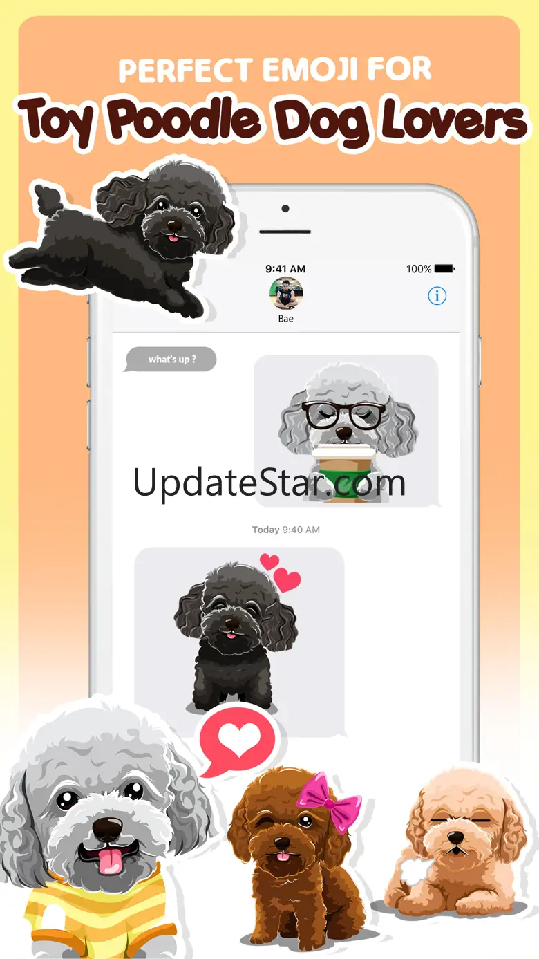 Toy Poodle Dog Emojis Stickers 1.0