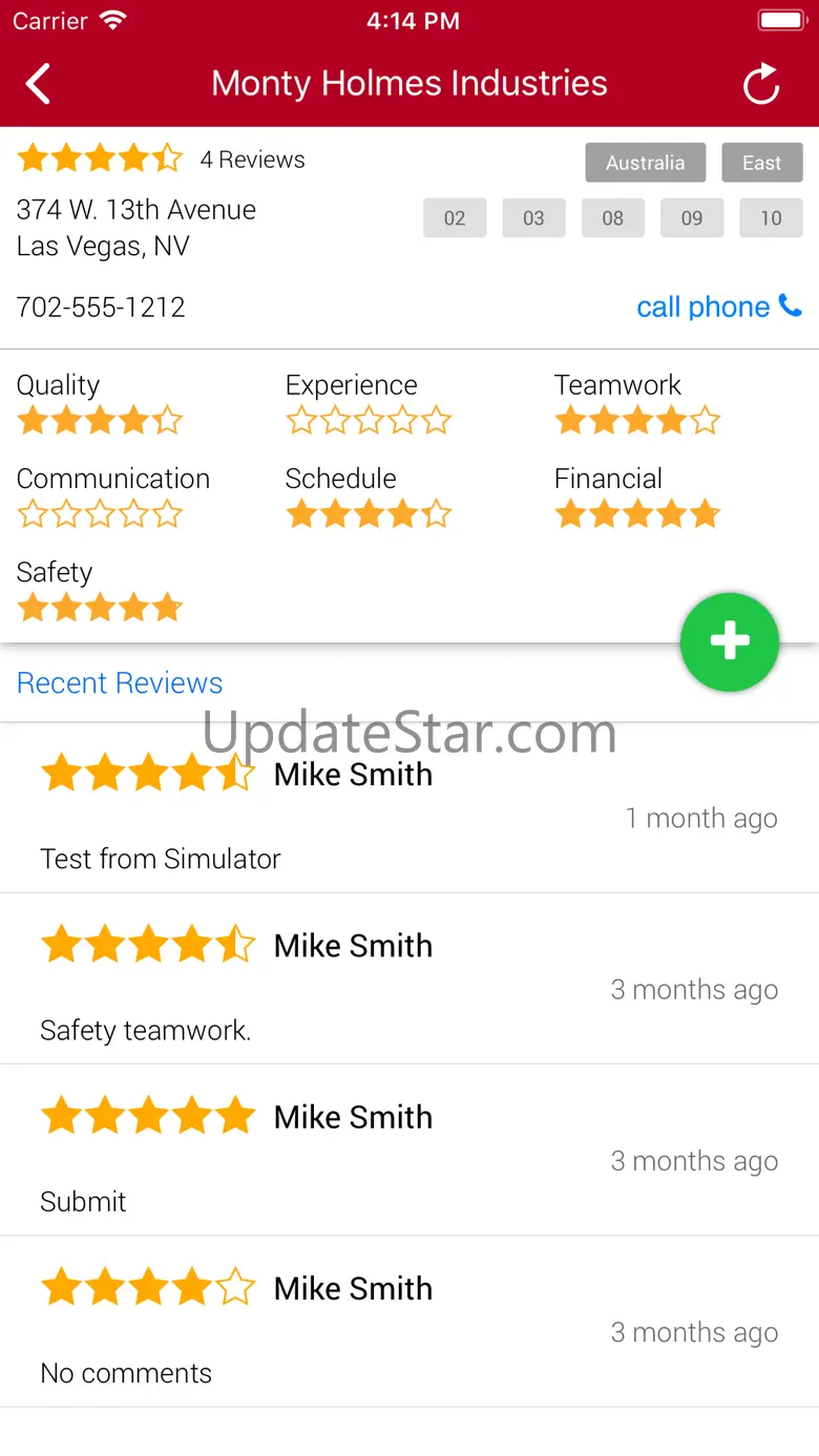 CMiC Subcontractor Rating 1.14