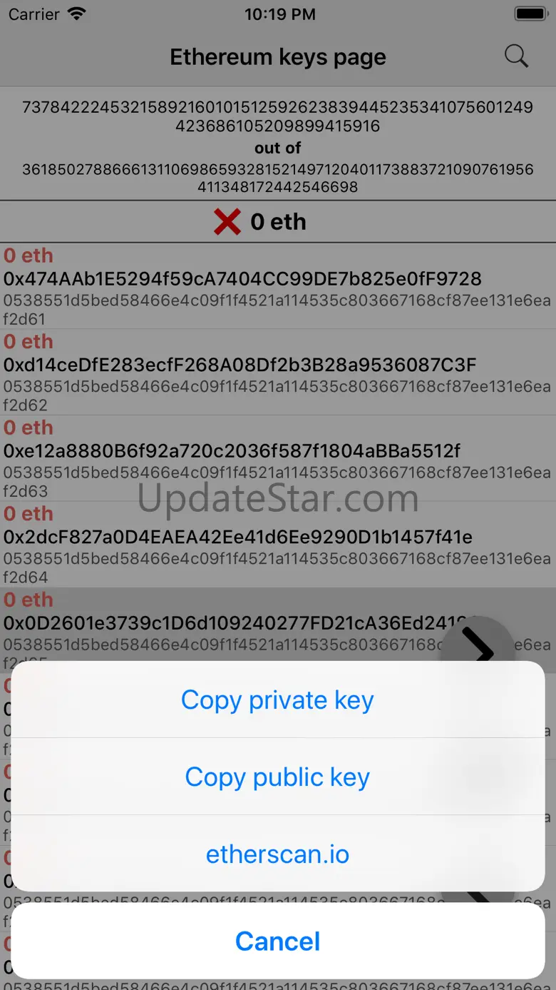 Ethereum keys 1.0