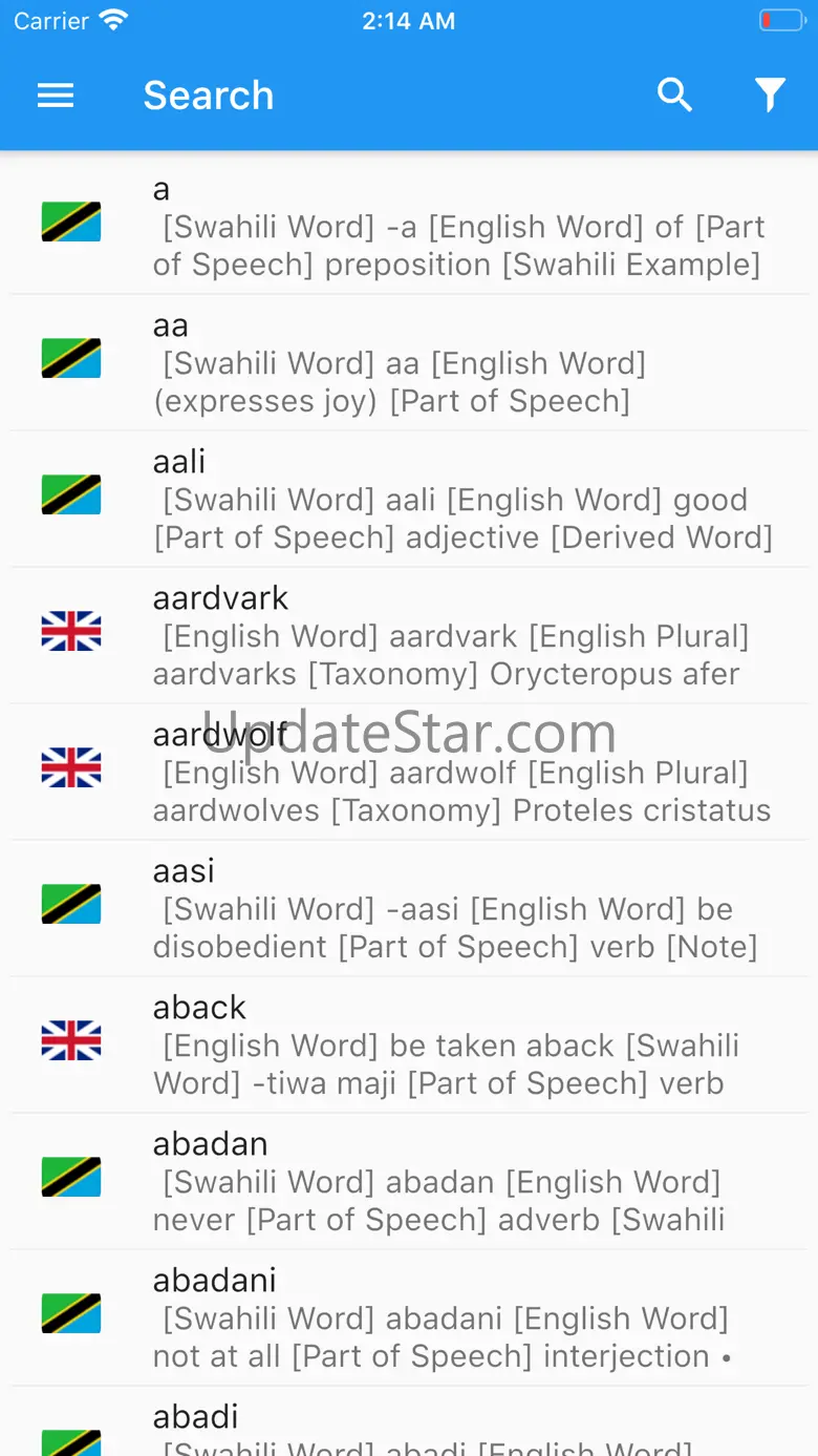 English-Swahili Dictionary 1.0