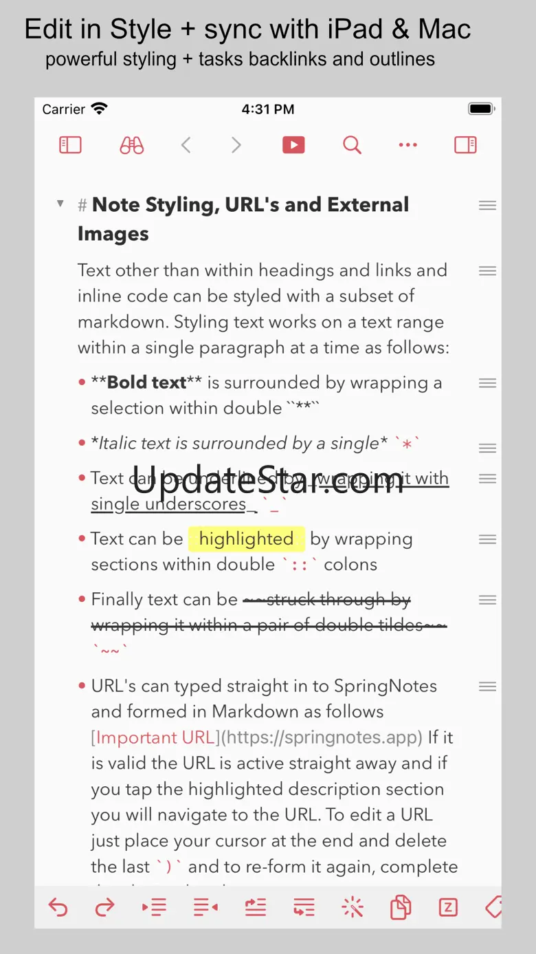 SpringNotes 1.8.9