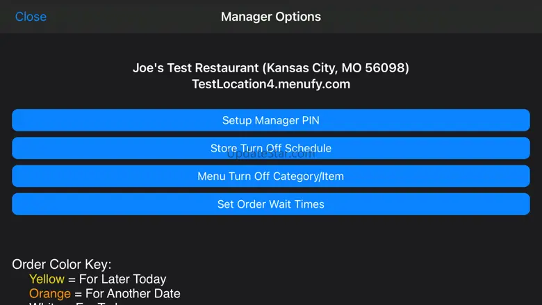 Menufy Restaurant Console 1.26
