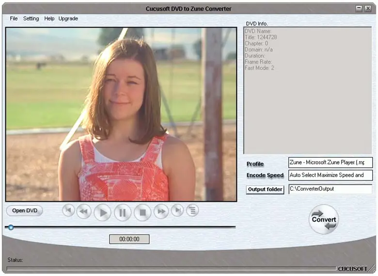 Cucu soft DVD to Zune Converter 7.902
