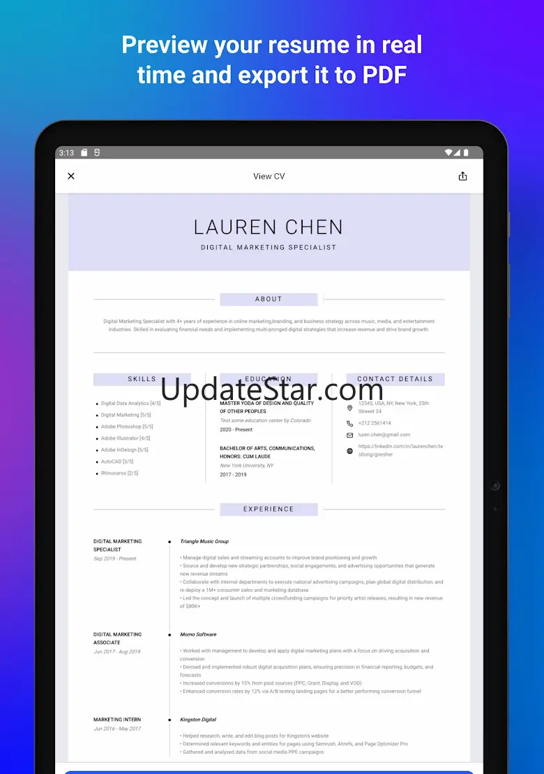 cvDoc: AI resume builder 2.5