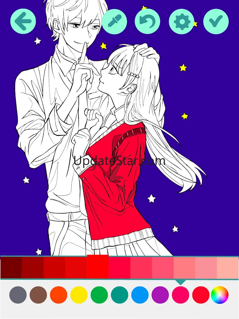 Romantic Anime Coloring Book 1.3