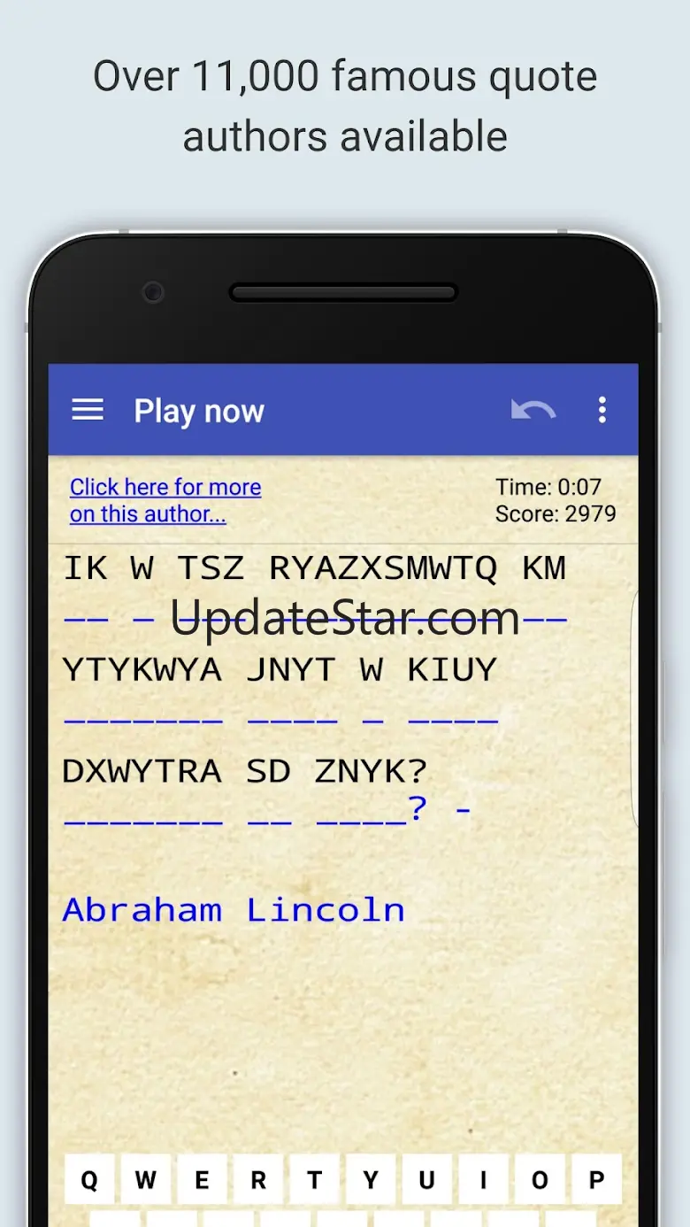Cryptogram Puzzle Quotes Game 2.1.0