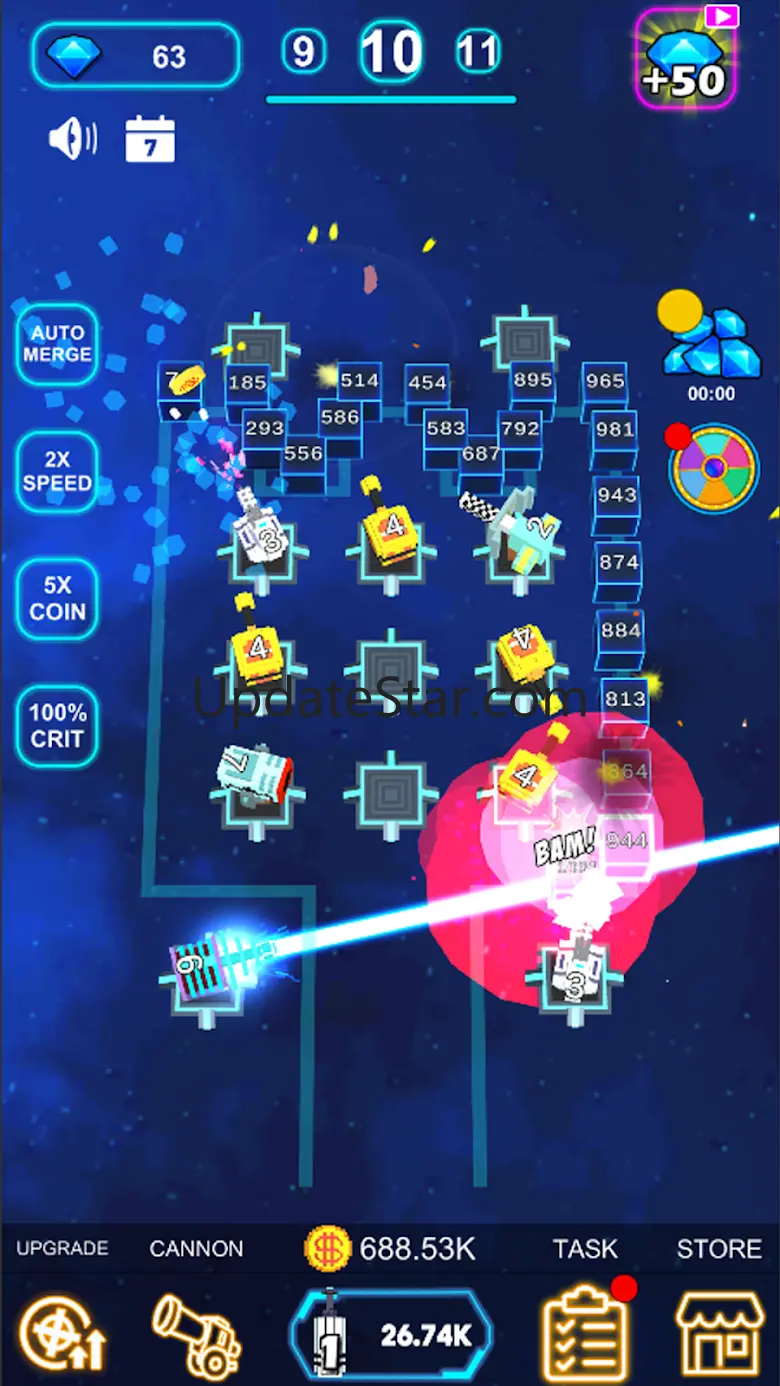 Space Merge Turret 3D 1.0.0