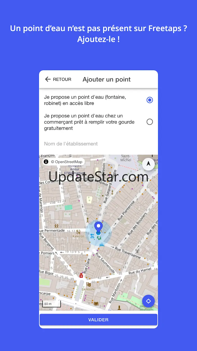FreeTaps : les points d'eau 1.2.1