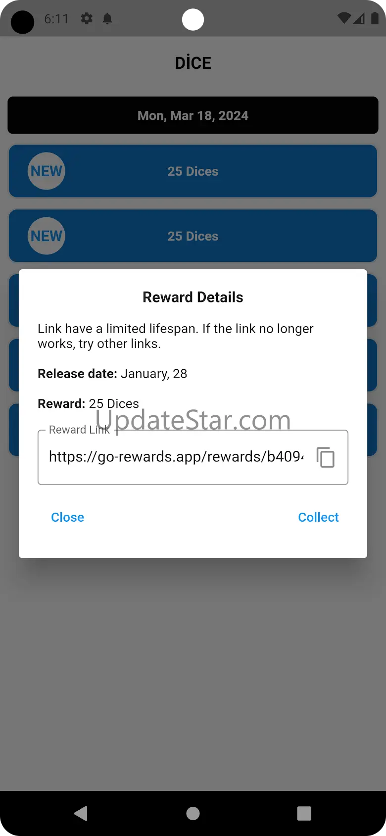 Go Rewards - Dice Rolls