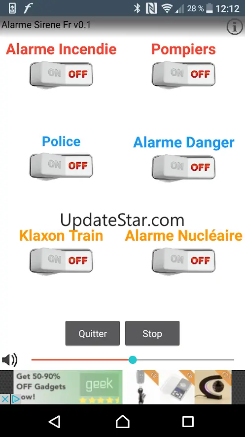 French siren alarm