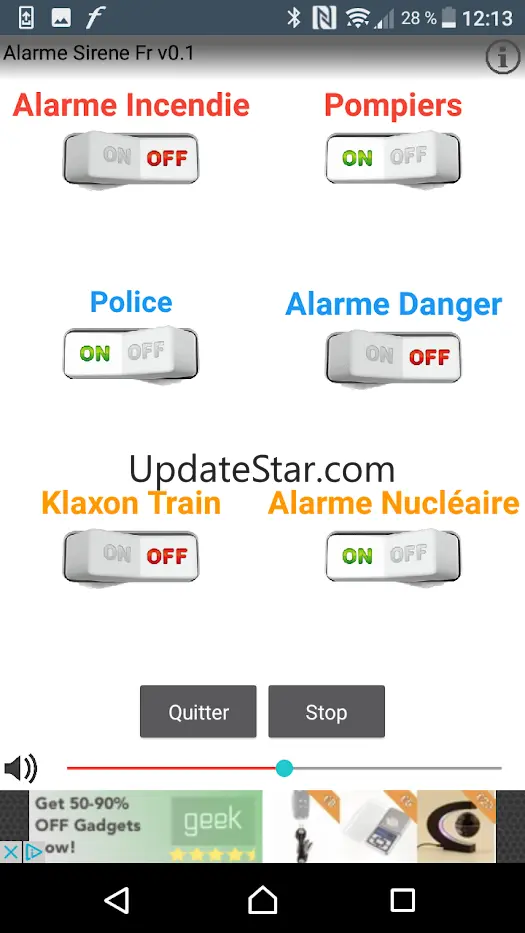 French siren alarm