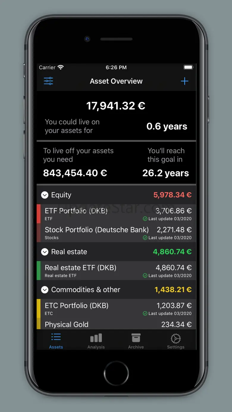 MyAssets Tracker 1.2