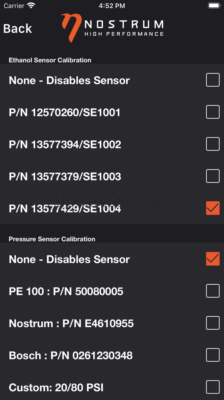Nostrum E85 Ethanol Module App 1.0